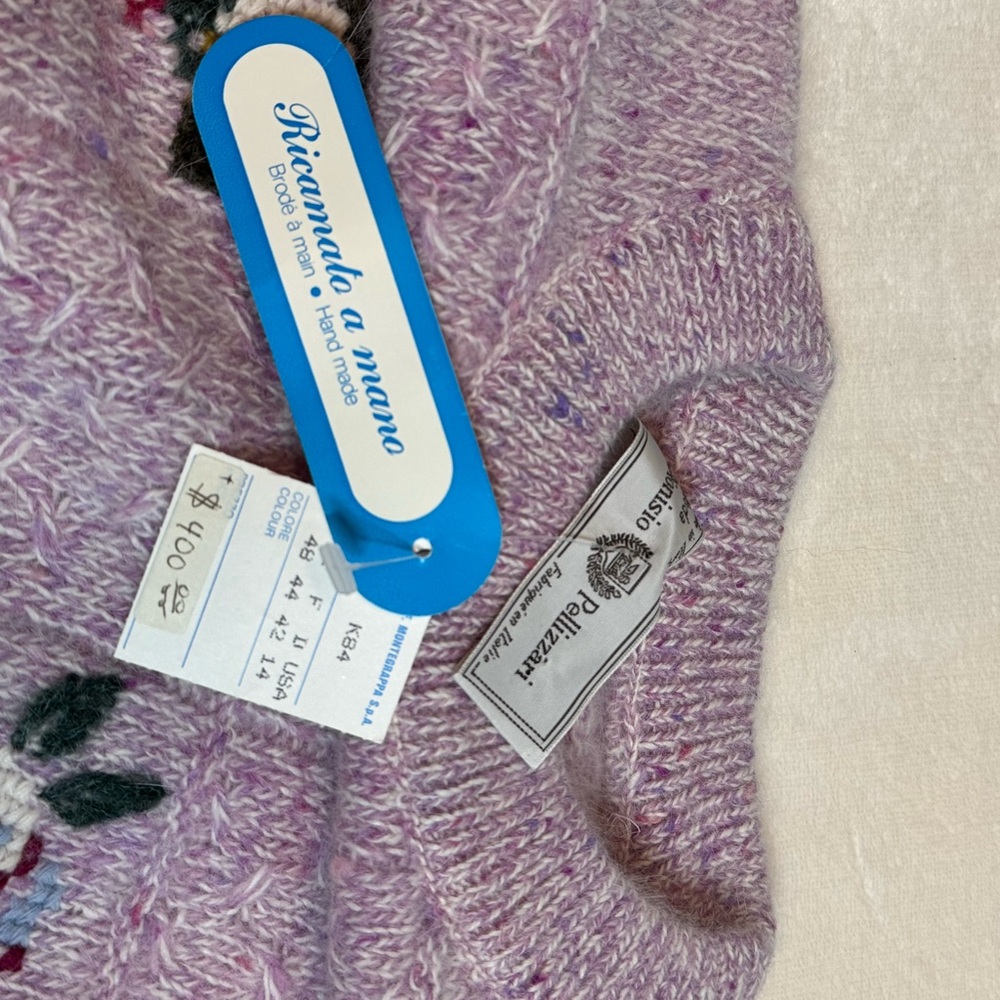 Brand New Angora & Wool Sweater with Embroidery - Picture 6 of 15